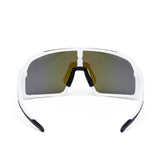 Lunettes de cyclisme ES16 Enzo. Blanc avec verres bleus.