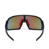 Lunettes de cyclisme ES16 Enzo. Noir avec verres bleu glacier.