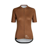 Maillot de cyclisme ES16 Stripes marron - Femme