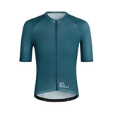 Chemise cycliste ES16 Stripes bleu pétrole