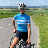 Maillot de cyclisme ES16 Elite Stripes - Rayures bleu clair. Femmes