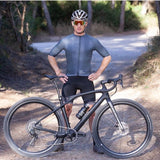 Chemise cycliste rayée gris foncé ES16